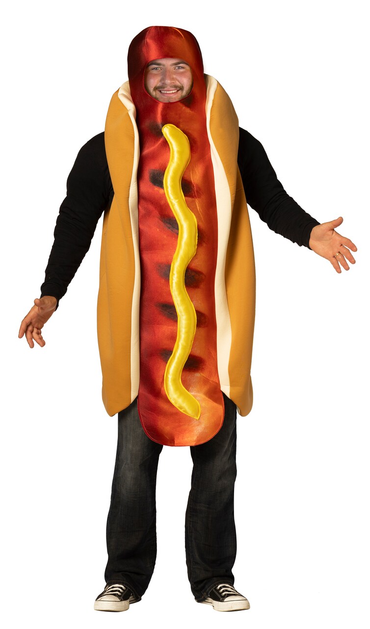 Hot Dog Grilled in Bun Ultimate Halloween Costume, Adult One Size & Plus Size